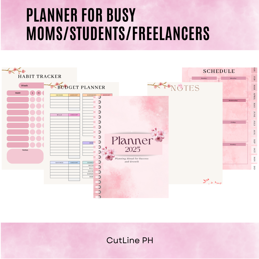 Printable planner digital planner budget planner habit tracker for busy moms and students