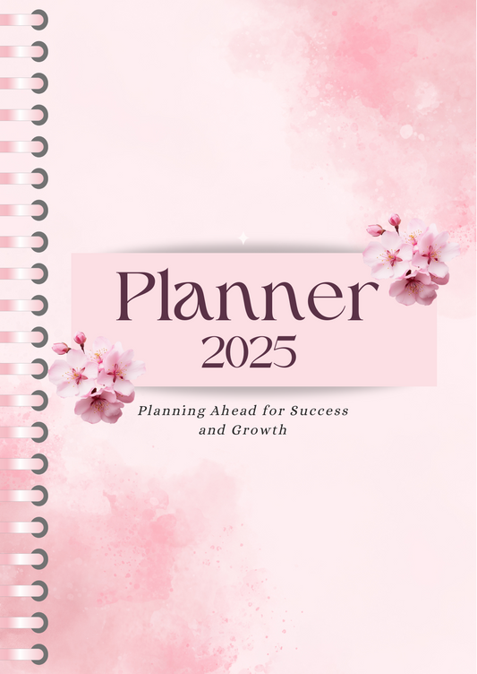 Digital planner and printable planner with budget planner and habit tracker features